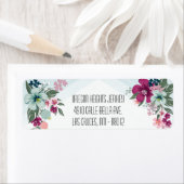 .75"x2.25インチビジネス住所 シール熱帯花 ラベル (インサイチュ)