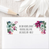 .75"x2.25インチビジネス住所 シール熱帯花 ラベル (インサイチュ)