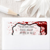 .75"x2.25インチビジネス住所 シール血液（ばちゃばちゃ）跳ねるV ラベル (インサイチュ)