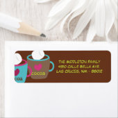 .75"x2.25インチモダンココアカップ差出人住所ラベル ラベル (インサイチュ)