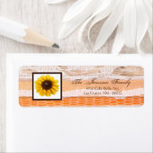 .75"x2.25インチ差出人住所ひまわり素朴国 ラベル (インサイチュ)
