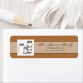 .75"x2.25インチ差出人住所メイスンジャカントリー素朴 ラベル (インサイチュ)