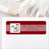 .75"x2.25インチ差出人住所メイスンジャカントリー素朴 ラベル (インサイチュ)