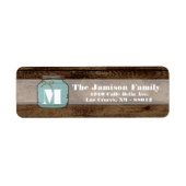 .75"x2.25インチ差出人住所メイスンジャール木材カントリー ラベル (正面)