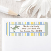 .75"x2.25インチ差出人住所ラベルうるうウミガメ ラベル (インサイチュ)