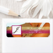 .75"x2.25インチ差出人住所ラベルサンセットフェードピンク ラベル (インサイチュ)