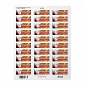 .75"x2.25インチ差出人住所ラベルサンセットフェードピンク ラベル (フルシート)