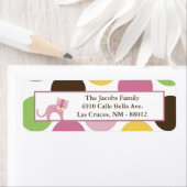 .75"x2.25インチ差出人住所ラベルジャングルクイーンピンク ラベル (インサイチュ)