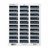 .75"x2.25インチ差出人住所ラベルネイビーサマードレス ラベル (フルシート)