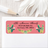 .75"x2.25インチ差出人住所ラベルボヘミアンサボテンSu ラベル (インサイチュ)