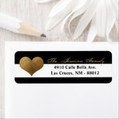 .75"x2.25インチ差出人住所ラベルモダンストライプBlac ラベル (インサイチュ)