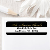 .75"x2.25インチ差出人住所ラベルモダンストライプBlac ラベル (インサイチュ)