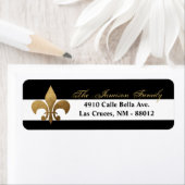 .75"x2.25インチ差出人住所ラベルモダンストライプBlac ラベル (インサイチュ)