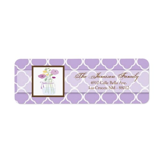 .75"x2.25インチ差出人住所ラベル国Mason Jar ラベル (正面)