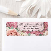 .75"x2.25インチ差出人住所ラベル幾何学的バラ ラベル (インサイチュ)