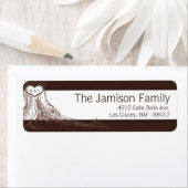 .75"x2.25インチ差出人住所ラベル秋ツリーイニシャル ラベル (インサイチュ)