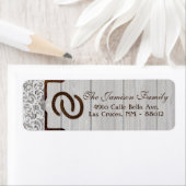 .75"x2.25インチ差出人住所ラベル馬靴ウッド ラベル (インサイチュ)