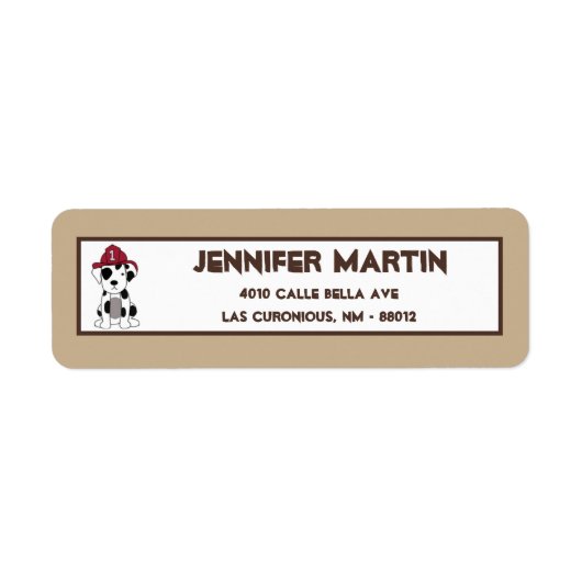 .75"x2.25インチ差出人住所ラベルNojo消防車 ラベル (正面)