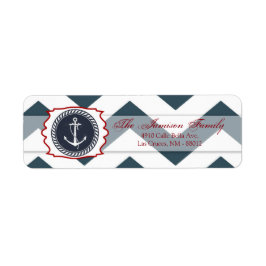 .75"x2.25インチ差出人住所航海のいかりコンパス ラベル