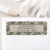 .75"x2.25インチ陸軍ACU迷彩柄差出人住所ラベル ラベル (インサイチュ)