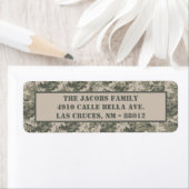 .75"x2.25インチ陸軍ACU迷彩柄差出人住所ラベル ラベル (インサイチュ)