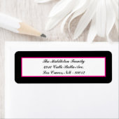 .75" x2.25"ショッキングピンクのシマウマの差出人住所ラベル ラベル (インサイチュ)