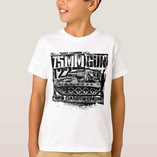 75mm gun T22 TシャツTシャツ Tシャツ (正面)