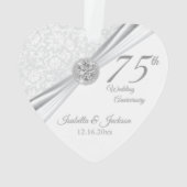 75thまたは60th Diamond's Anniversary 結婚 Keepsake オーナメント (裏面)