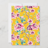 75thサプライズ誕生日パーティーイエローピンクの花 (裏面)