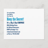 75thサプライズ誕生日日付を保存する対角線VB20 案内ポストカード (裏面)