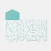 75thティール(緑がかった色)/白の乱数パターン フェイバーボックス (折り畳みなし)