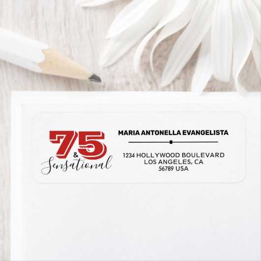 75thバースデーパーティーイベント75とセンセーショナルなラベル ラベル (インサイチュ)