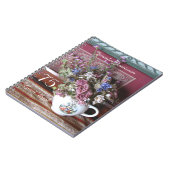 75thバースデーパーティーゲストブック，ヴィンテージティーポット ノートブック (左側)