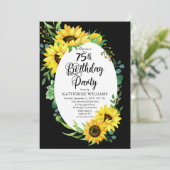 75thバースデーパーティースンフラワー |ユーカリフローラ 招待状 (スタンド正面)