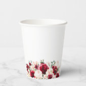 75thバースデーパーティードレッドローズピンクピーニーカスタム 紙コップ (裏面)