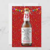 75thバースデーパーティービールボトル招待状 招待状 (正面)