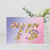 75thバースデーパーティー、花の文字 招待状 (スタンド正面)