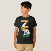 75th独立記念日 – 2021 2022インディアン独立 tシャツ (正面フル)