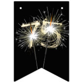 75th誕生日またはアニバーサリーパーティースパーカーラー バンティングフラッグ (第1の旗)