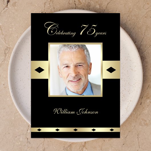 75th誕生日パーティーの招待状の写真75th 招待状