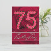 75th誕生日パーティーバラ 招待状 (スタンド正面)