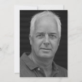 75th誕生日パーティーブラック金ゴールドバルーン写真 招待状 (裏面)