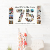 75th誕生日パーティー番号75フォトコラージュ 横断幕 (インサイチュ)
