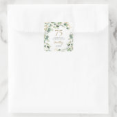 75th誕生日ユーカリプタスサンキュー スクエアシール (バッグ)