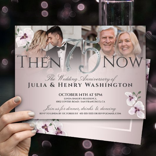 75th Anniversary Graceful Orchid Then And Now 招待状