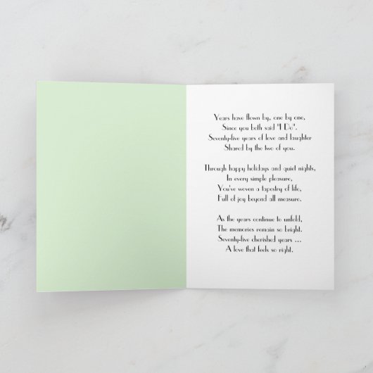 75th Anniversary Lily of the Valley カード (内部)