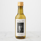 75th Anniversary Party Favor Custom Wedding Photo ワインラベル (正面)