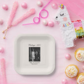 75th Anniversary Party Supplies Wedding Photo ペーパープレート (パーティー)