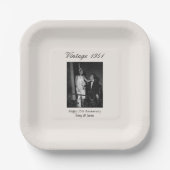 75th Anniversary Party Supplies Wedding Photo ペーパープレート (正面)