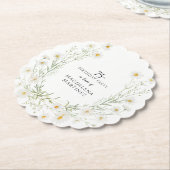 75th Birthday April Birthday Month Daisy Custom ペーパーコースター (アングル)
